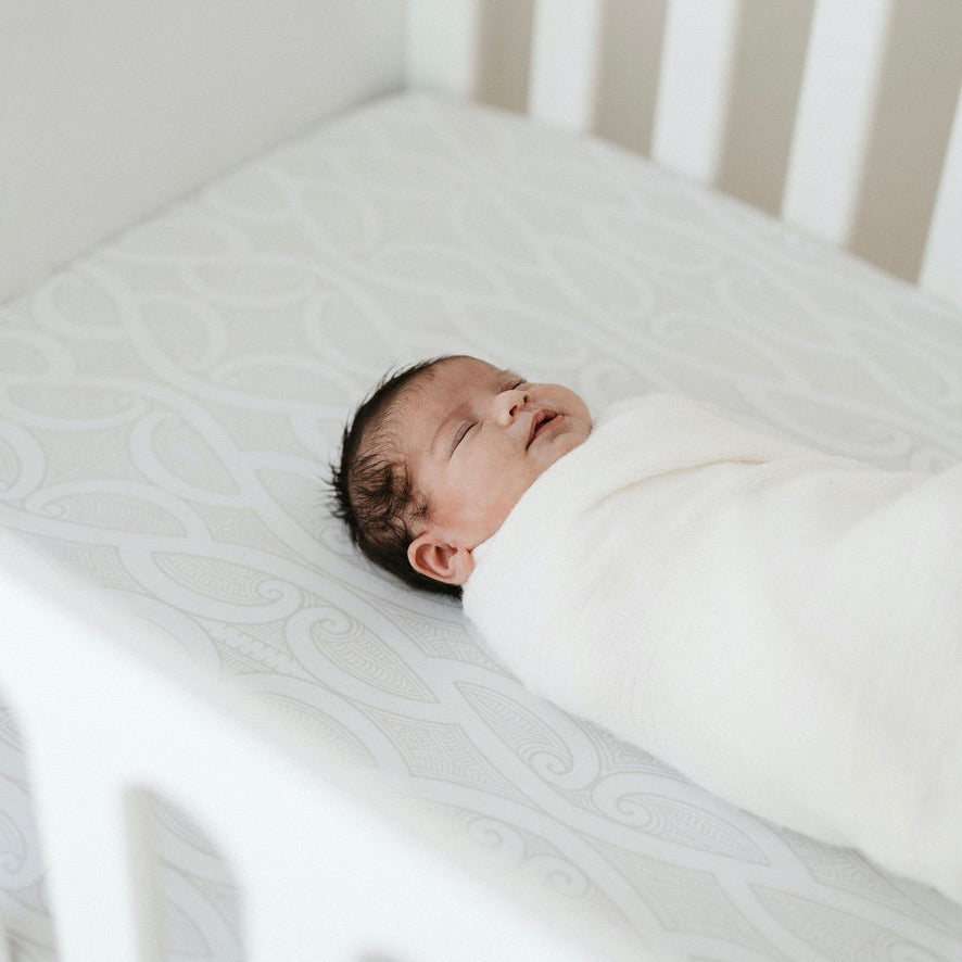 Māori cot sheet, koru cot sheet, Māori baby, maori, cultural baby, cot sheet, pepe cot sheet, pēpi cot sheet, koru, Māori baby,