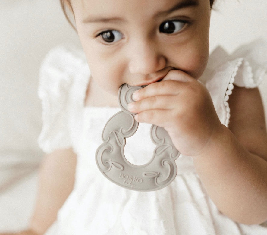 Tiki, Tiki teether, Teether, Baby teether, Maori baby teether, maori teether, easy to hold, food grade silicone, bpa free, phthalate free, babies, teething, cultural baby products