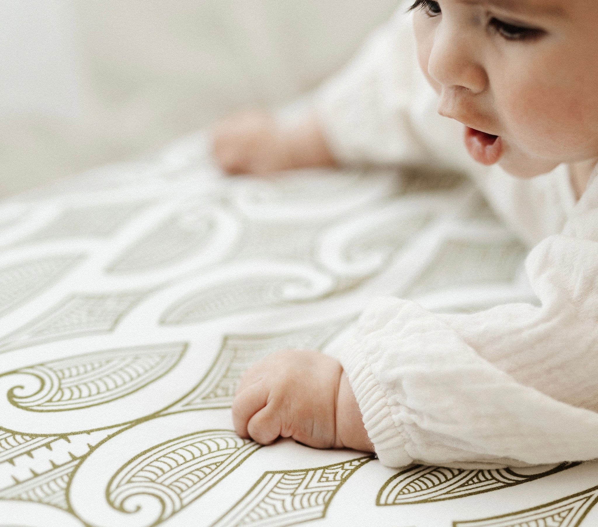Māori cot sheet, koru cot sheet, Māori baby, maori, cultural baby, cot sheet, pepe cot sheet, pēpi cot sheet, koru, Māori baby