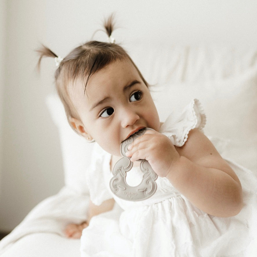 Tiki, Tiki teether, Teether, Baby teether, Maori baby teether, maori teether, easy to hold, food grade silicone, bpa free, phthalate free, babies, teething, cultural baby products