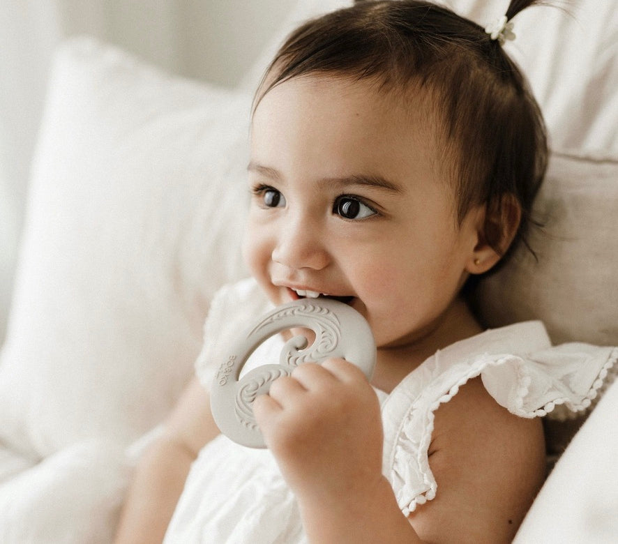 koru, baby toy, koru teether, Teether, Baby teether, Maori baby teether, maori teether, easy to hold, food grade silicone, bpa free, phthalate free, babies, teething, cultural baby products