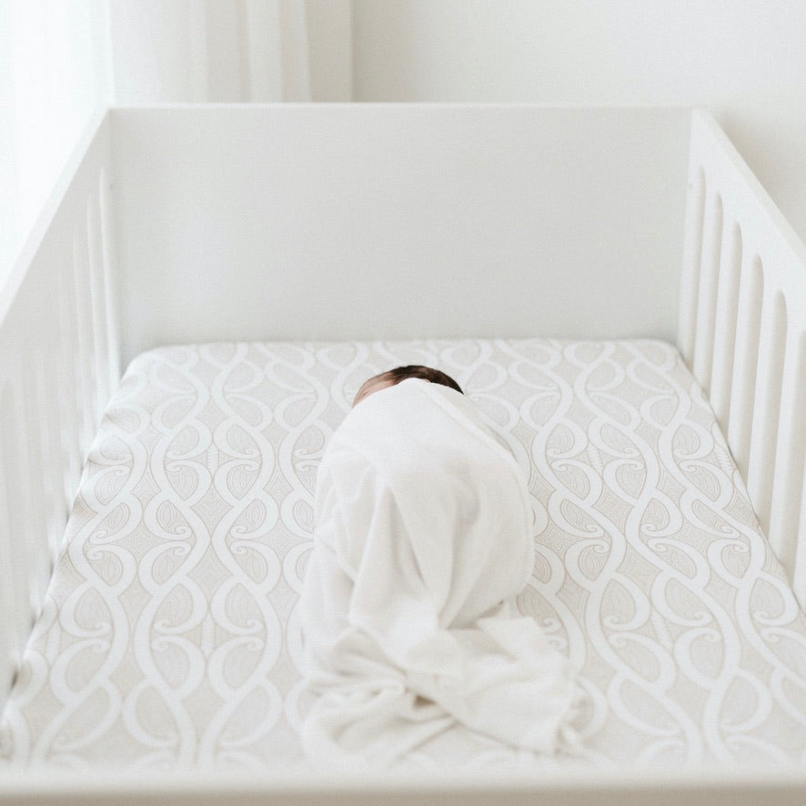 Māori cot sheet, koru cot sheet, Māori baby, maori, cultural baby, cot sheet, pepe cot sheet, pēpi cot sheet, koru, Māori baby,