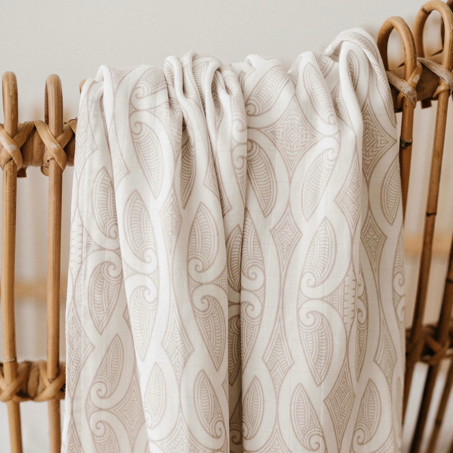 Māori baby, maori, cultural baby, baby wrap, pepe wrap, pēpi wrap, swaddle, feeding cover, nursing cover, shade cloth, baby shade cloth, light baby blanket, bamboo and cotton blend, cultural baby, burp cloth, Māori pēpi wrap