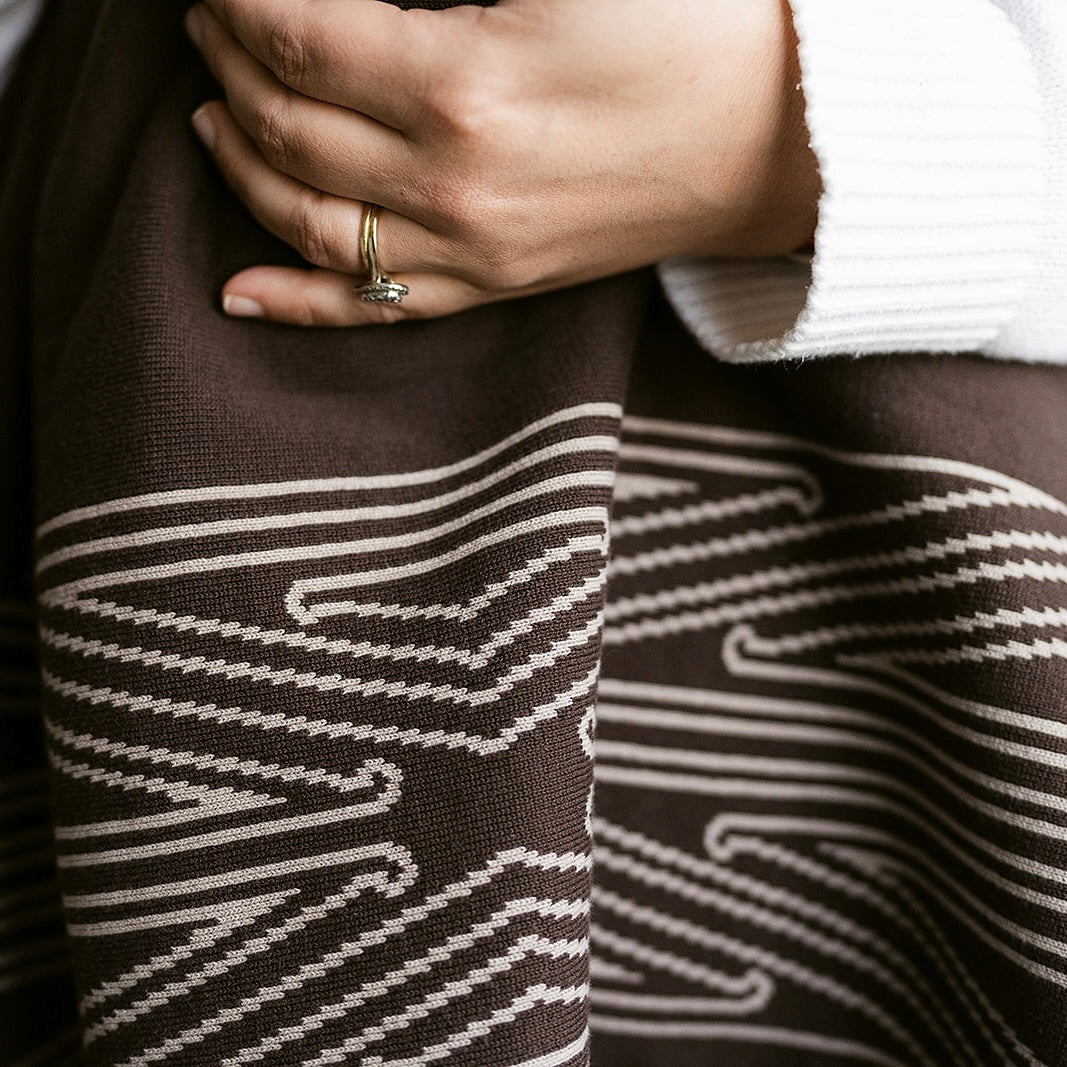 GOTS certified organic cotton, Baby blanket, maori baby blanket, Māori baby, Māori baby blanket, warm blanket, Neutral Blanket, beige, pram blanket, paraikete, heirloom blanket, organic cotton, woven, pēpi, baby, pepe, brown blanket, brown baby blanket, māori