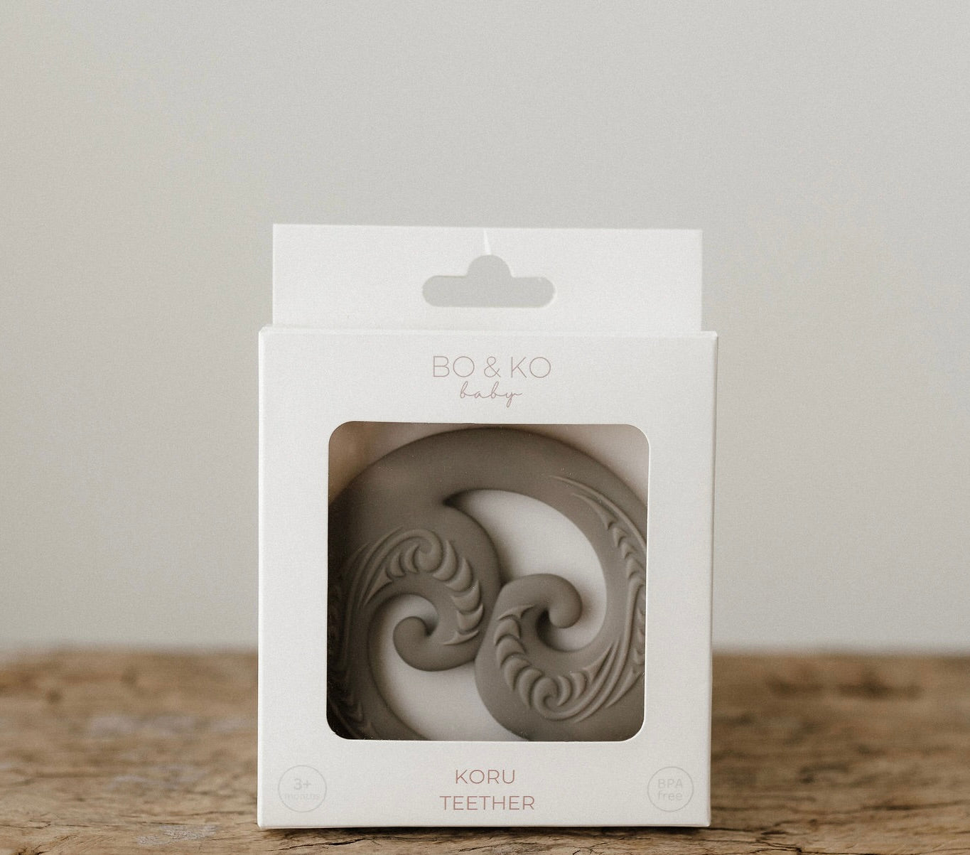 koru, baby toy, koru teether, Teether, Baby teether, Maori baby teether, maori teether, easy to hold, food grade silicone, bpa free, phthalate free, babies, teething, cultural baby products
