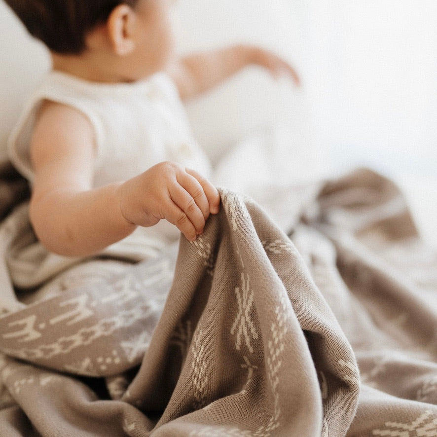 GOTS certified organic cotton, Baby blanket, poly baby blanket, baby, pacific island baby blanket, warm blanket, Neutral Blanket, beige, pram blanket, paraikete, heirloom blanket, organic cotton, woven, pēpi, baby, pepe, samoan baby, tongan baby, cook island baby, niue baby, fiji baby, island baby, nesian baby, polynesian baby, polynesian baby blanket, cultural baby blanket, pacific island baby products