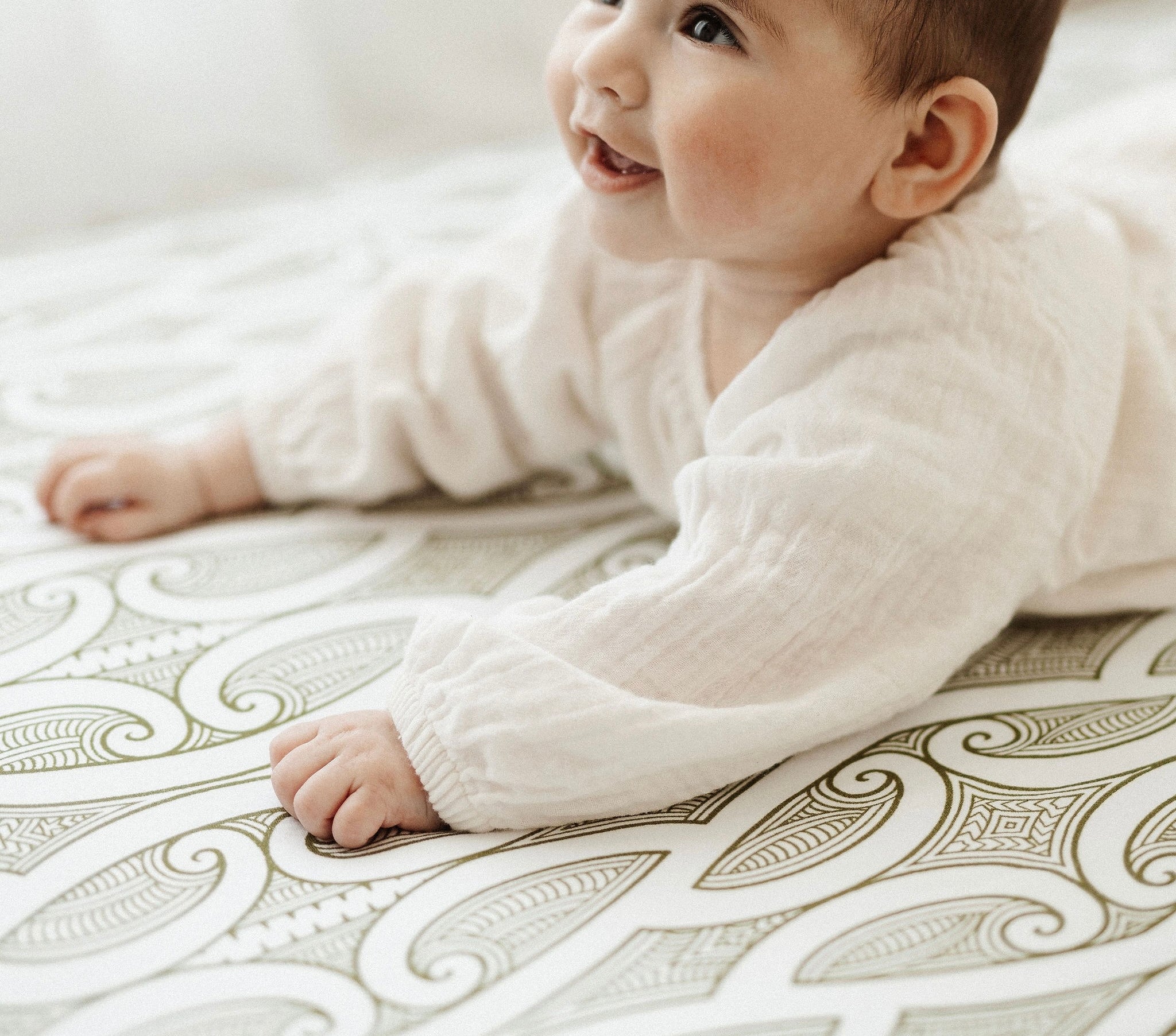 Māori cot sheet, koru cot sheet, Māori baby, maori, cultural baby, cot sheet, pepe cot sheet, pēpi cot sheet, koru, Māori baby