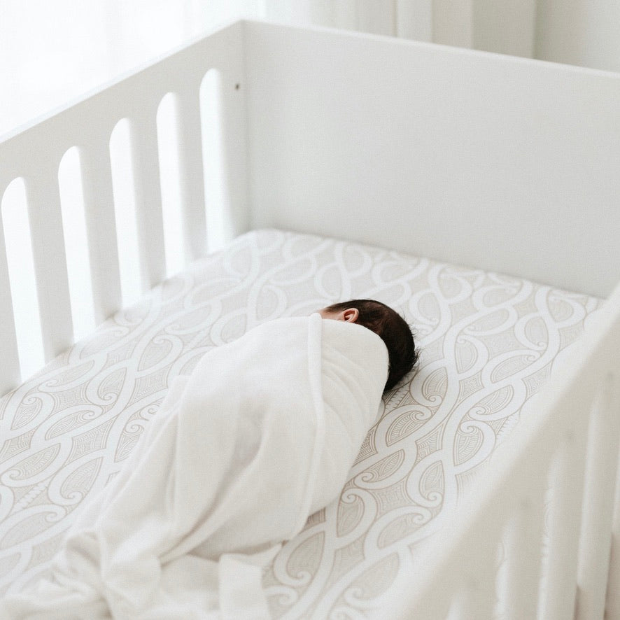 Māori cot sheet, koru cot sheet, Māori baby, maori, cultural baby, cot sheet, pepe cot sheet, pēpi cot sheet, koru, Māori baby,