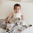 GOTS certified organic cotton, Baby blanket, poly baby blanket, baby, pacific island baby blanket, warm blanket, Neutral Blanket, beige, pram blanket, paraikete, heirloom blanket, organic cotton, woven, pēpi, baby, pepe, samoan baby, tongan baby, cook island baby, niue baby, fiji baby, island baby, nesian baby, polynesian baby, polynesian baby blanket, cultural baby blanket, pacific island baby products