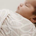 Māori baby, maori, cultural baby, baby wrap, pepe wrap, pēpi wrap, swaddle, feeding cover, nursing cover, shade cloth, baby shade cloth, light baby blanket, bamboo and cotton blend, cultural baby, burp cloth, Māori pēpi wrap