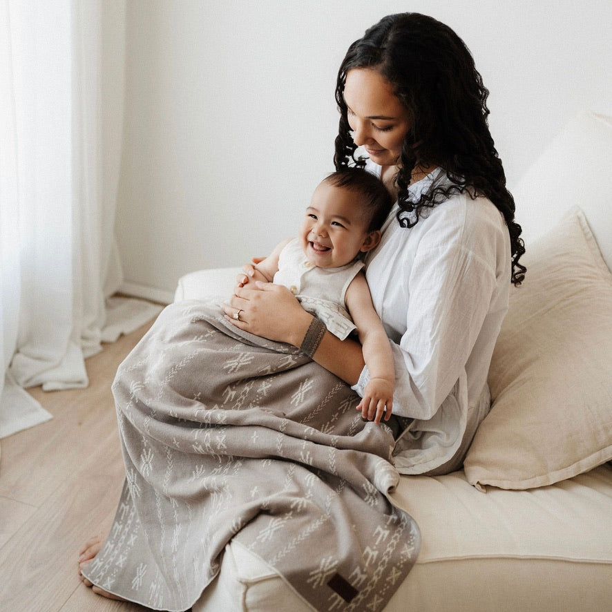 GOTS certified organic cotton, Baby blanket, poly baby blanket, baby, pacific island baby blanket, warm blanket, Neutral Blanket, beige, pram blanket, paraikete, heirloom blanket, organic cotton, woven, pēpi, baby, pepe, samoan baby, tongan baby, cook island baby, niue baby, fiji baby, island baby, nesian baby, polynesian baby, polynesian baby blanket, cultural baby blanket, pacific island baby products