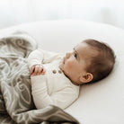 GOTS certified organic cotton, Baby blanket, maori baby blanket, Māori baby, Māori baby blanket, warm blanket, Neutral Blanket, beige, pram blanket, paraikete, heirloom blanket, organic cotton, woven, pēpi, baby, pepe