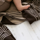 GOTS certified organic cotton, Baby blanket, maori baby blanket, Māori baby, Māori baby blanket, warm blanket, Neutral Blanket, beige, pram blanket, paraikete, heirloom blanket, organic cotton, woven, pēpi, baby, pepe, brown blanket, brown baby blanket, māori 