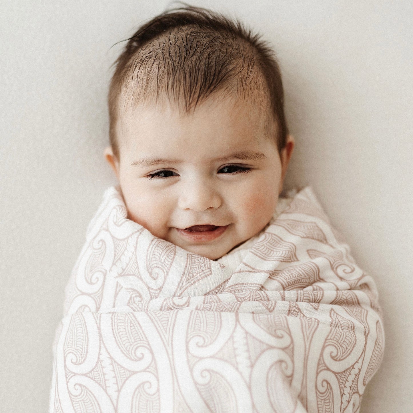 Māori baby, maori, cultural baby, baby wrap, pepe wrap, pēpi wrap, swaddle, feeding cover, nursing cover, shade cloth, baby shade cloth, light baby blanket, bamboo and cotton blend, cultural baby, burp cloth, Māori pēpi wrap